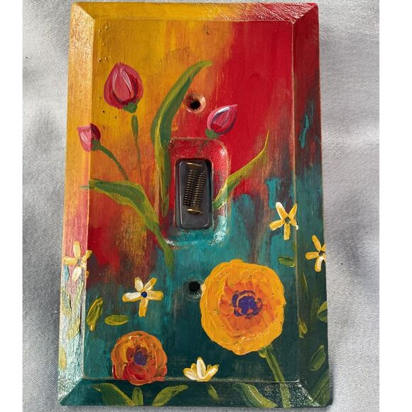 Hand Painted Wood Light Switch Covers - Picture 2 of 4